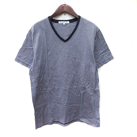 グリーンレーベルリラクシング ユナイテッドアローズ green label relaxing Tシャツ カットソー Vネック 半袖 千鳥格子 M マルチカラー拍卖