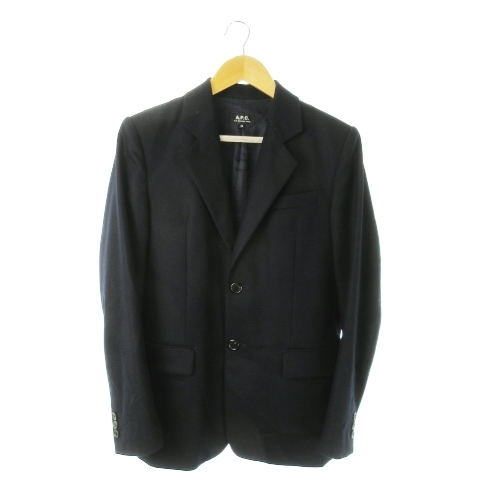 アーペーセー A.P.C. テーラードジャケット 総裏地 ウール 無地 XS 紺 ネイビー /AO8 ■GY19 メンズ拍卖