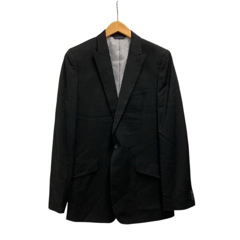 バナナリパブリック BANANA REPUBLIC テーラードジャケット 長袖 無地 ウール 834752-00 36 黒 ブラック レディース拍卖