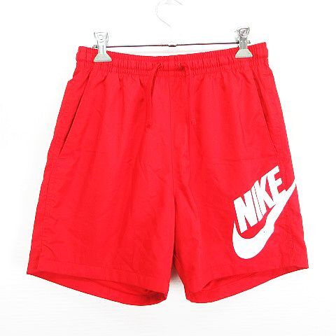 ナイキ NIKE パンツ ボトムス ショート ハーフ ロゴ 裏メッシュ S レッド スポーツウェア ※EKM メンズ拍卖