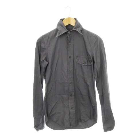 ディースクエアード DSQUARED2 シャツ 長袖 ワイヤー入り コットン 40 XS~S グレー /AH15 ■GY01 メンズ拍卖