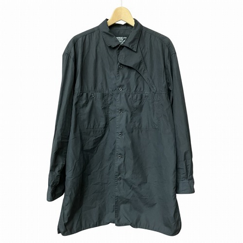 ヨウジヤマモトプールオム YOHJI YAMAMOTO POUR HOMME Power Of Thwe White SHIRTS ロング シャツ 長袖 黒 ブラック 3 HJ-B37-018 メンズ拍卖