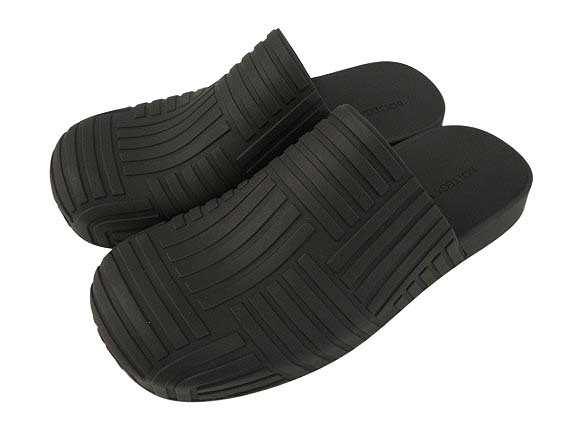 ボッテガヴェネタ BOTTEGA VENETA ブラックラバークロッグ サボ サンダル 44 ブラック 黒 ラバースライダークロッグ シューズ拍卖