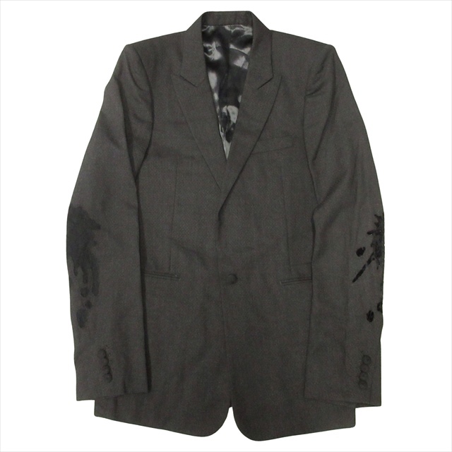 未使用品 02ss ナンバーナイン モダンエイジ期 インク テーラード ジャケット 本人期 00's デッド ヴィンテージ 4 グレー メンズ◆6拍卖
