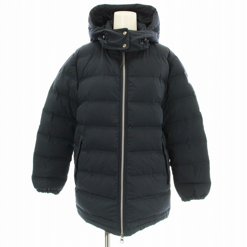 エーグル AIGLE ダウンジャケット ZBF042J フード ナイロン 38 ネイビー 紺 /☆G レディース拍卖