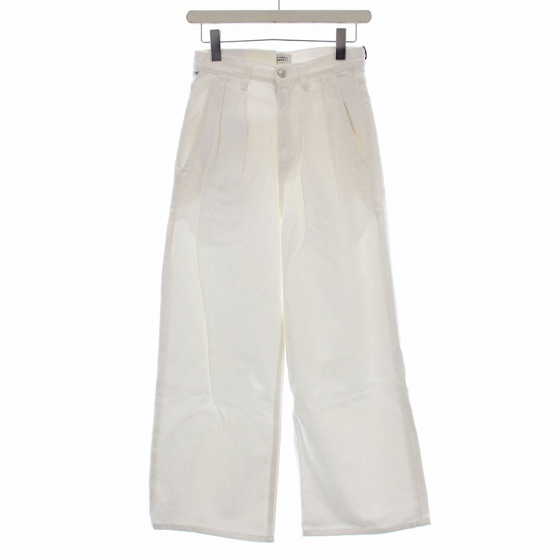 未使用品 シチズンオブヒューマニティー CITIZENS OF HUMANITY 23SS TUCK DENIM デニムパンツ ホワイト 23 白拍卖