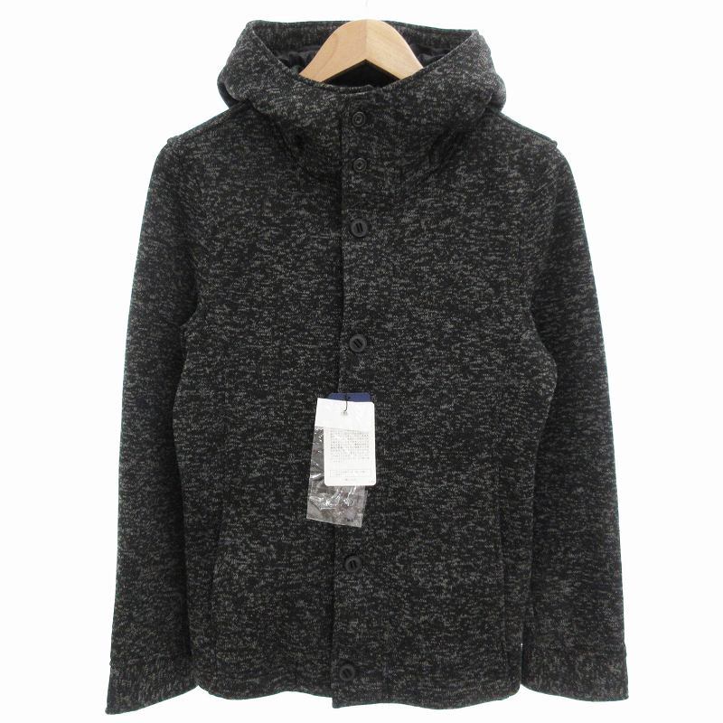 未使用品 ニコルセレクション NICOLE Selection タグ付き フーデッドジャケット 46 黒 ブラック グレー /OU メンズ拍卖