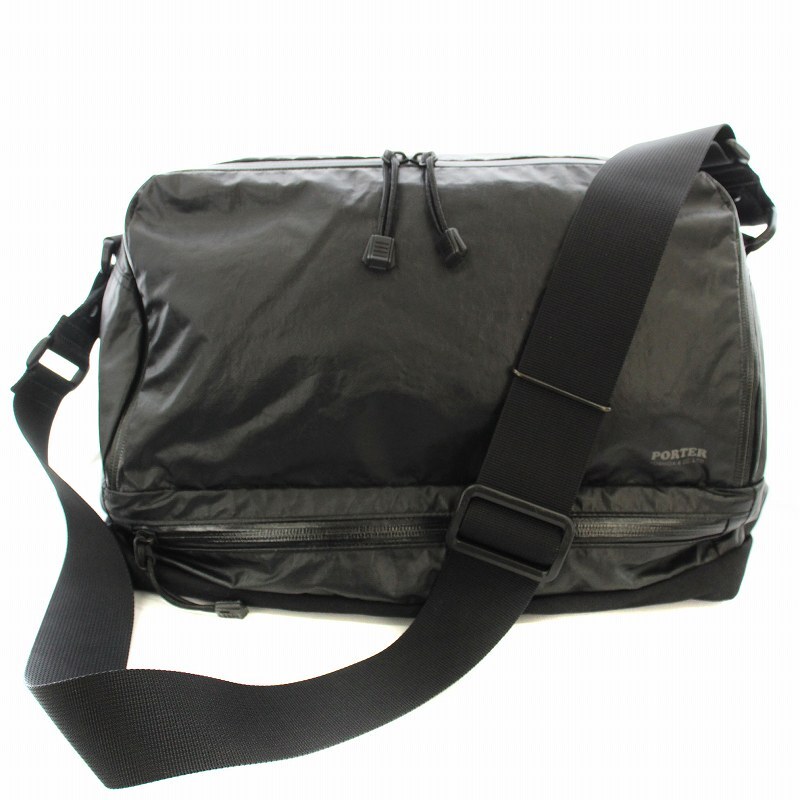 ポーター PORTER ナイロンコーティング ショルダーバッグ 吉田カバン 黒 ブラック /☆G メンズ拍卖