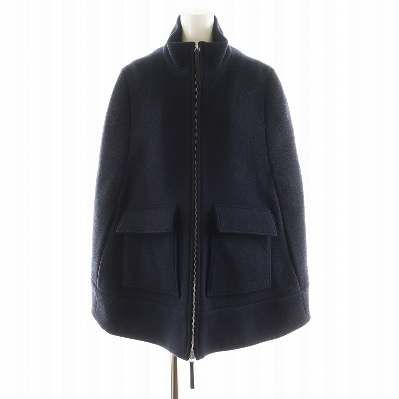 マルニ MARNI ポンチョ ウール アウター 40 紺 ネイビー MNMAS06A00TW676 /AN36 レディース拍卖