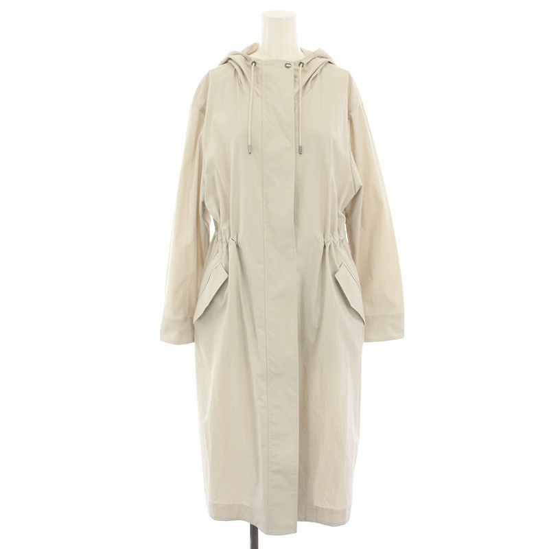 セオリーリュクス ルッカロレーナ LUCCA LORENA スプリングコート ロング フード 38 ライトグレー 03-0109620-310-038 レディース拍卖