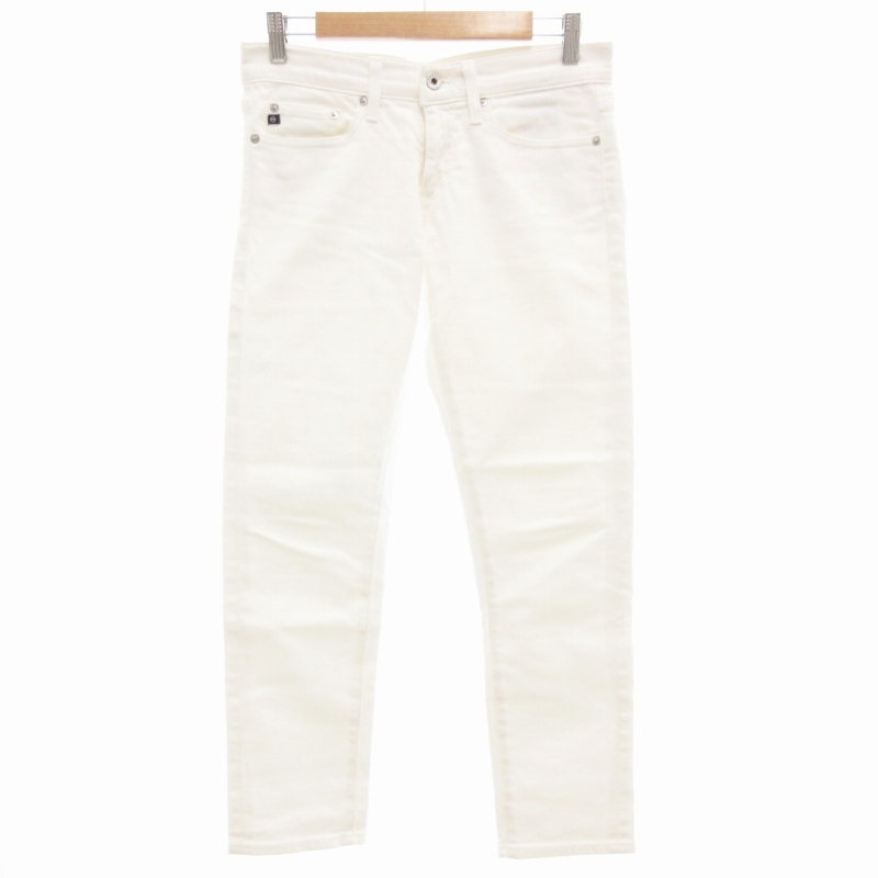 エージー AG デニムパンツ ジーンズ テーパード ジップフライ 25 白 ホワイト /GV ■MA レディース拍卖