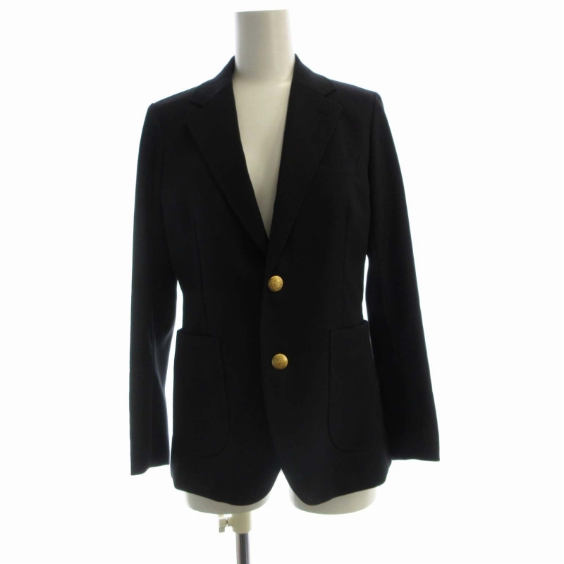 シップス SHIPS テーラードジャケット 金ボタン シングル 36 紺 ネイビー 317-00-0090 /RO レディース拍卖