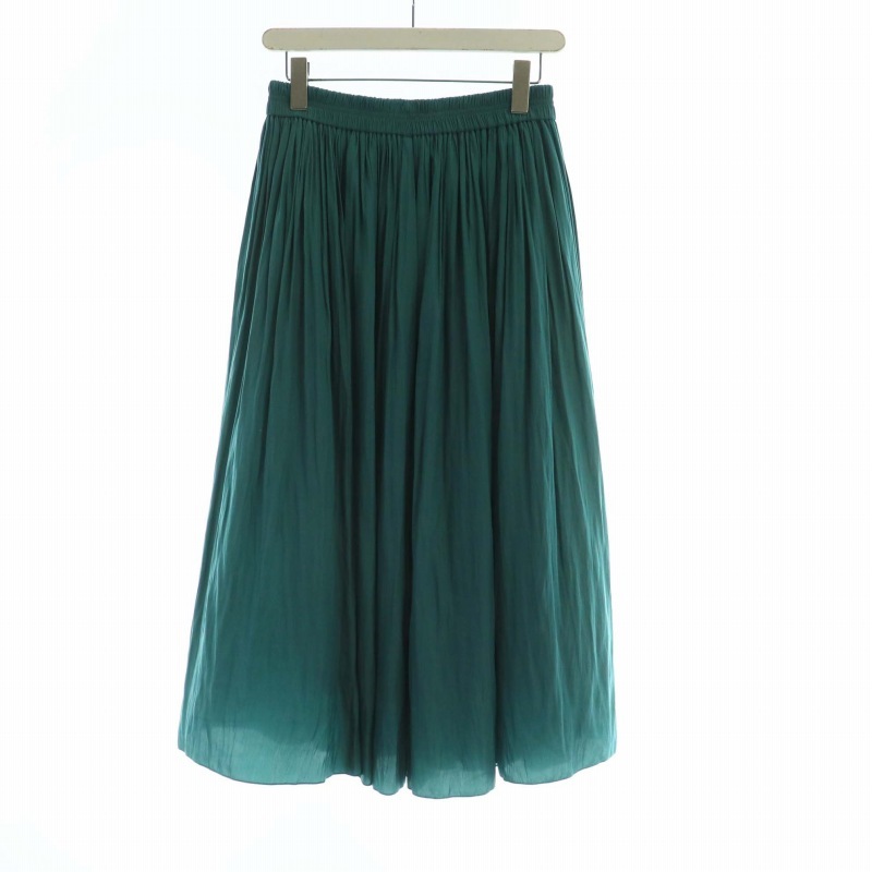 シップス SHIPS カッセンギャザースカート マキシ ロング 緑 グリーン 313-24-0536 /RO レディース拍卖
