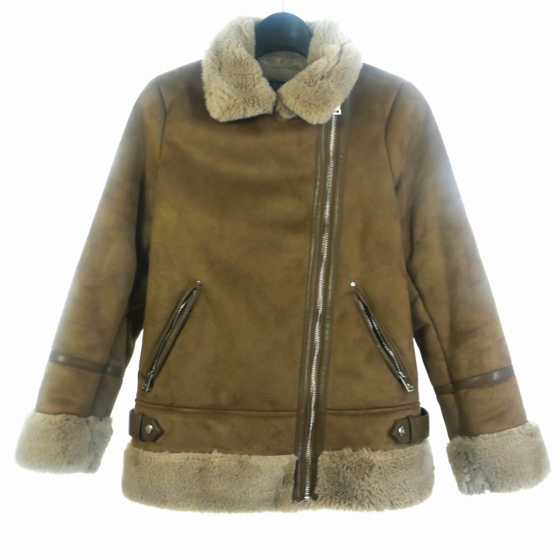 ラルフローレン RALPH LAUREN コート フェイクムートンジャケット XS ブラウン 茶 レディース拍卖