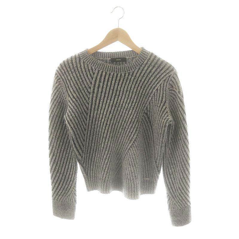 ディーゼル DIESEL ウール ニット セーター XXS グレー ブラック /ES ■OS メンズ拍卖