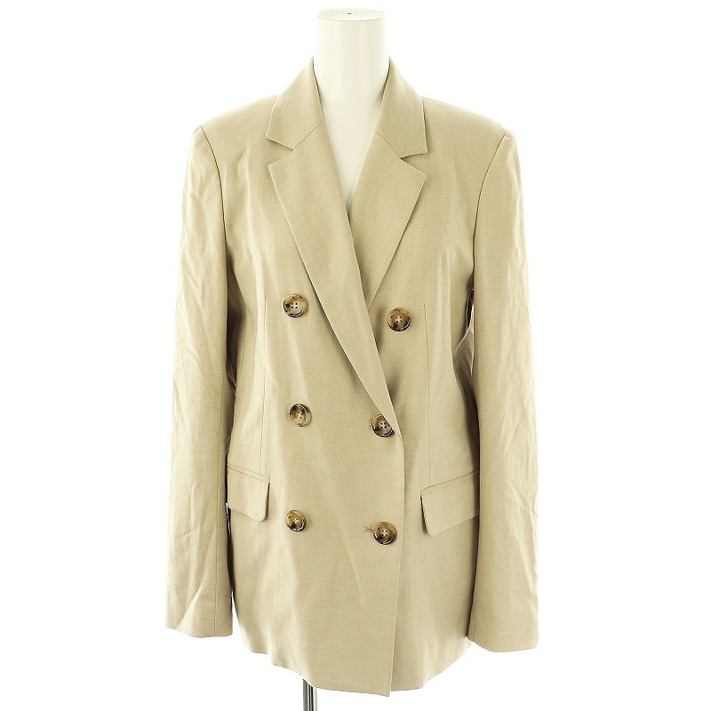 未使用品 デイシー deicy テーラーダブルジャケット 背抜き F ベージュ /DO ■OS レディース拍卖