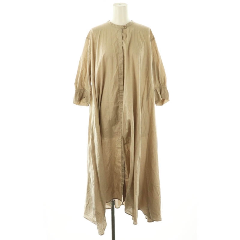 ミズイロインド mizuiro ind シャツワンピース 茶 /MI ■OS レディース拍卖