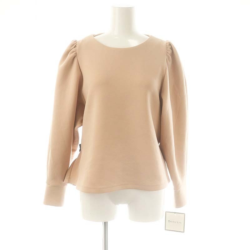 デイジーリンフォクシー DAISY LIN For FOXEY 24年製 エレガントバックフレアカットソー 長袖 38 ピンクベージュ ブラック 07328 /DO ■OS拍卖