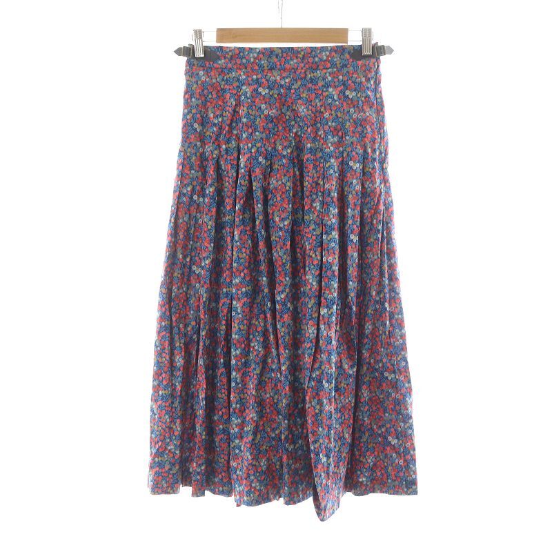 アデュートリステス ADIEU TRISTESSE リバディ生地スカートチューニック フレア ロング 花柄 ベルト マルチカラー B0131AFS020 /NQ拍卖