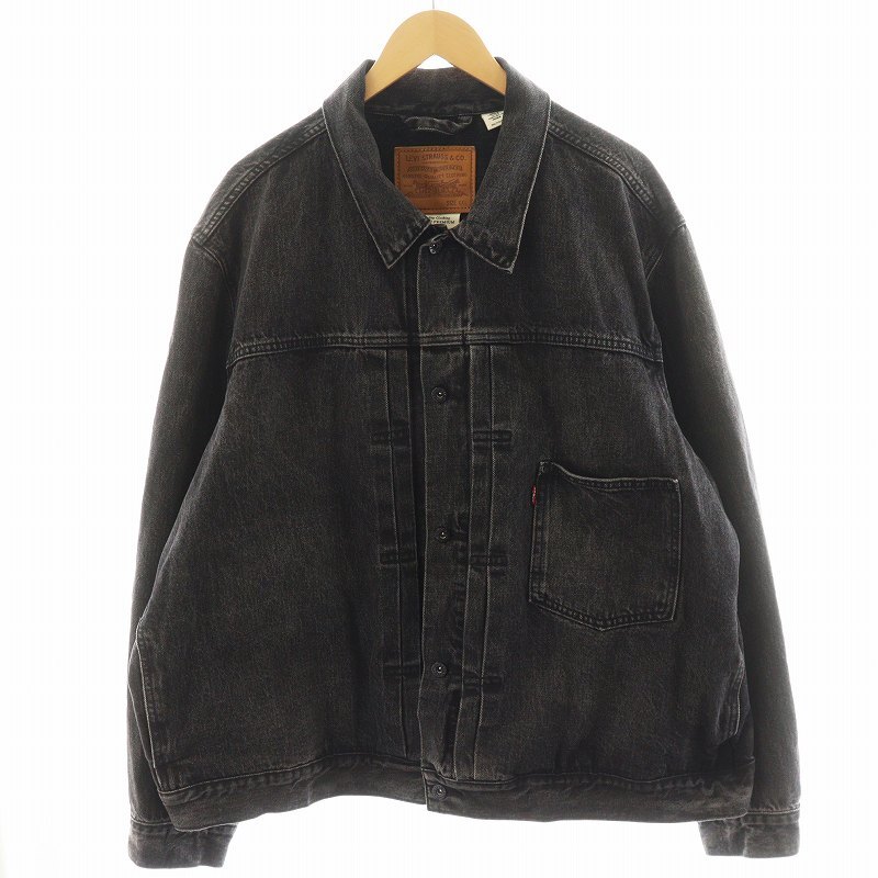 リーバイスプレミアム Levis PReMIUM 30th EDIFICE別注 Type1 TruckerJacket デニムジャケット ジージャン Gジャン XXL 黒拍卖