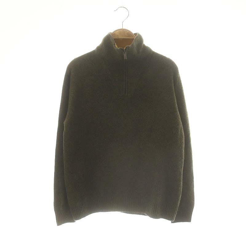 バーバリー ロンドン BURBERRY LONDON ウールハイネックニット セーター ハーフジップ 4 カーキ /DO ■OS ■GY09 レディース拍卖