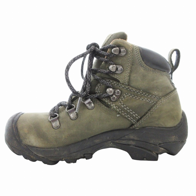 キーン KEEN ピレニーズ トレッキングシューズ ブーツ 5227-DKSD 24cm カーキ 黒 ブラック /GV ■SH メンズ拍卖
