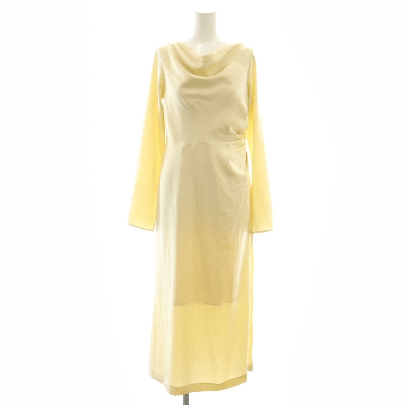 フレイアイディー FRAY I.D 24AW バックオープンドレープドレス ワンピース ロング 長袖 0 アイボリー /DO ■OS ■SH レディース拍卖