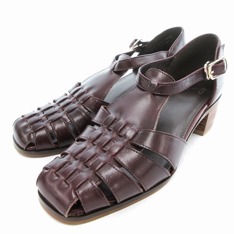 イング ing Tストラップグルカシューズ サンダル レザー M ボルドー /JS ■SH レディース拍卖