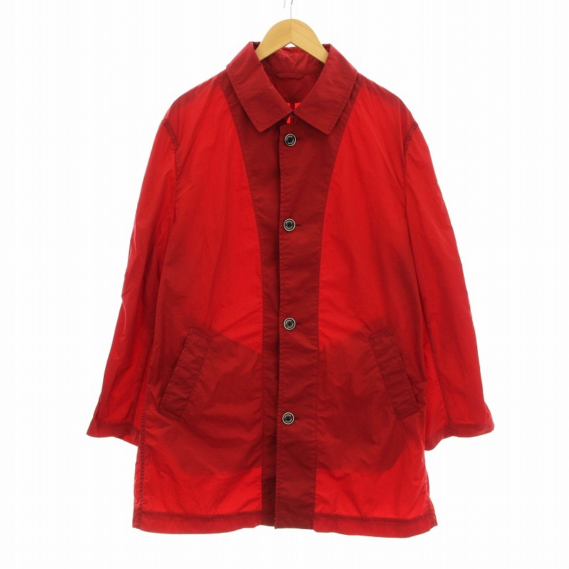 ニューヨーカー NEWYORKER LIMONTA ステンカラーコート ミドル丈 ナイロン LL 赤 レッド 11-38-8300 /KU メンズ拍卖
