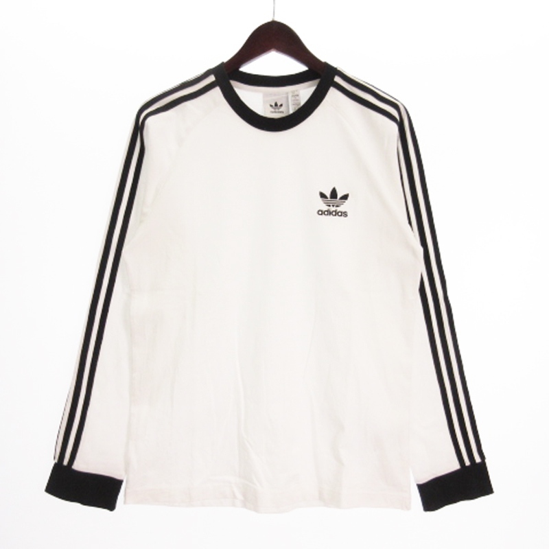アディダスオリジナルス adidas originals 3ST LS TEE Tシャツ カットソー 長袖 クルーネック スリーストライプス コットン IA4879 白 ホワ拍卖