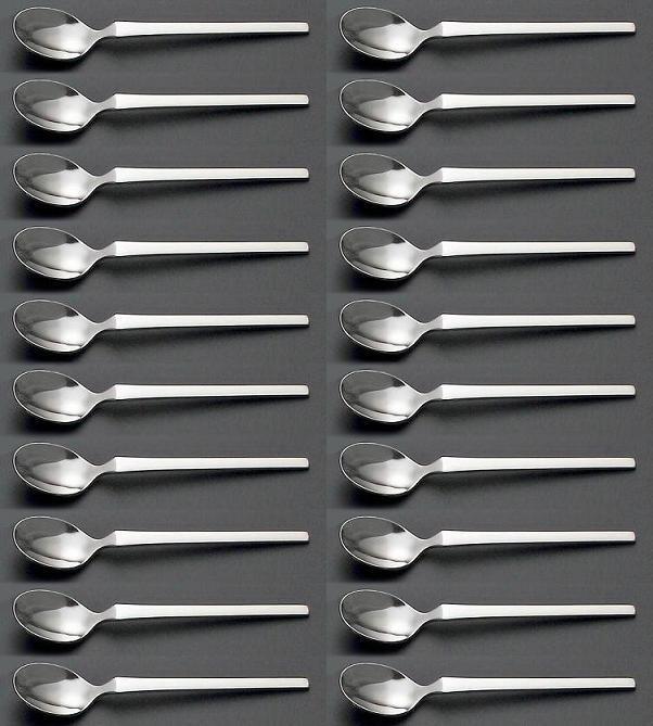 ★ラッキーウッドスカンジナビア コーヒースプーン 20P高級18-10ステンレス使用ミラー仕上げ日本製新品拍卖