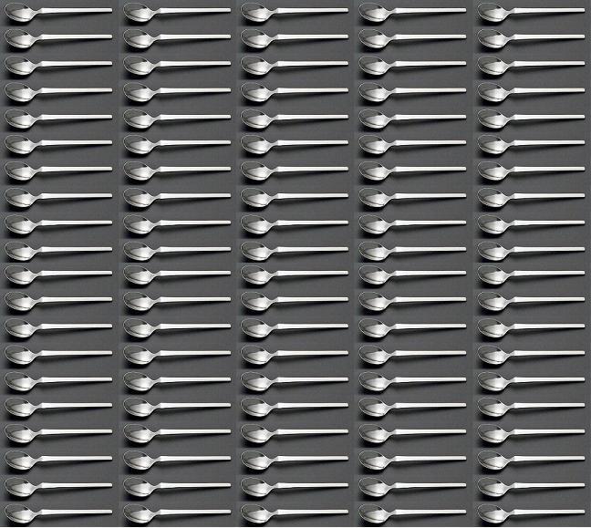 ★ラッキーウッド スカンジナビア コーヒースプーン 100P高級18-10ステンレス使用ミラー仕上げ日本製新品拍卖
