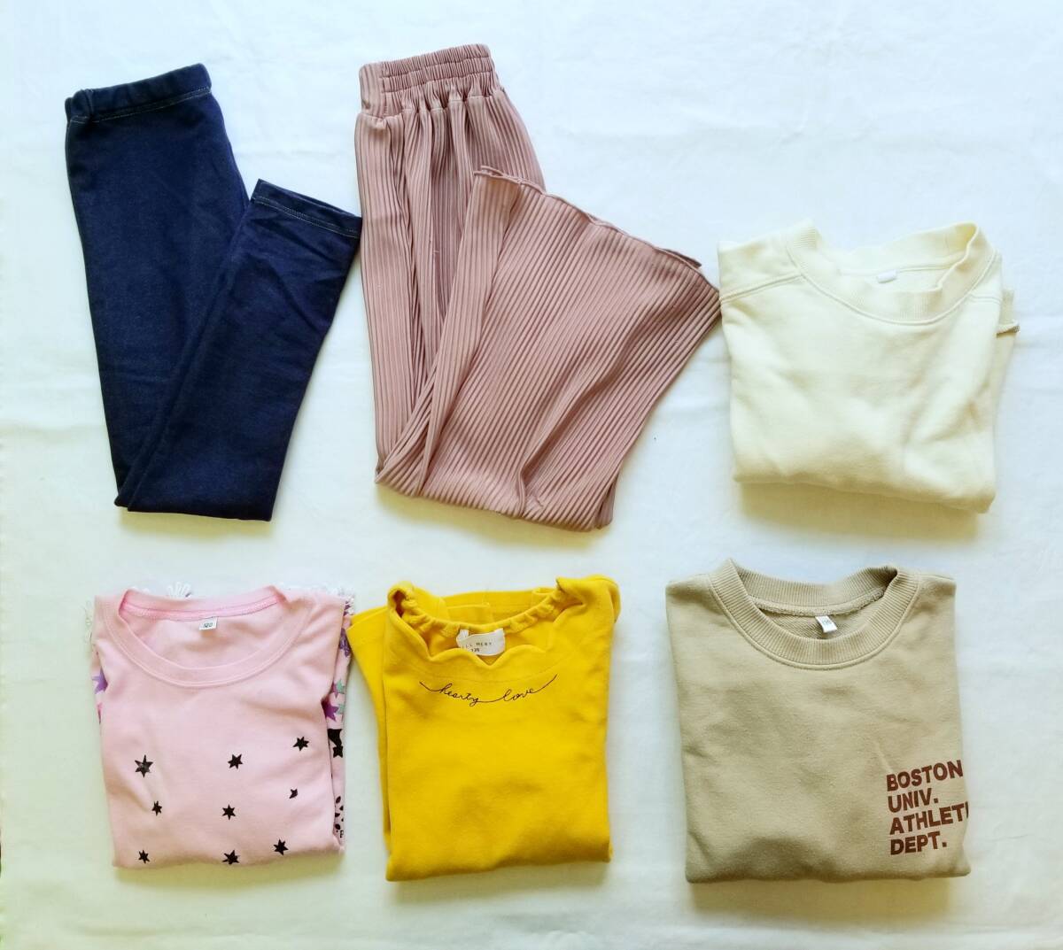 【佐川発送】メーカー複数 女の子用子供服120cm 6点まとめ売り パンツ・トレーナー他 01拍卖