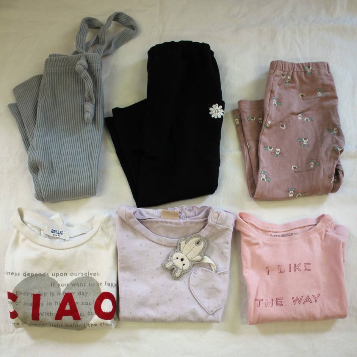 メーカー複数 女の子用子供服90cm6点まとめ売り パンツ Tシャツ オールインワン他 01拍卖