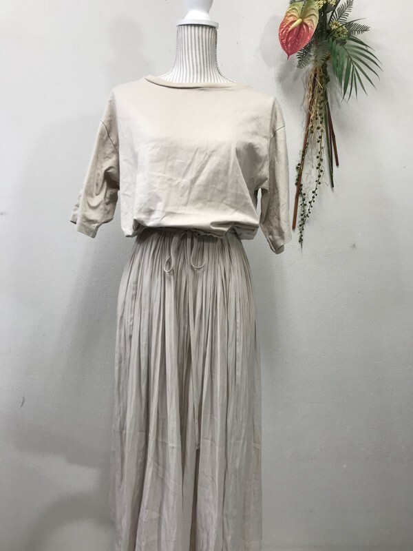 4070 【 Munich モシュピット 綿100% 半袖ワンピース ペチコート付き 】レディース 色:ベージュ拍卖