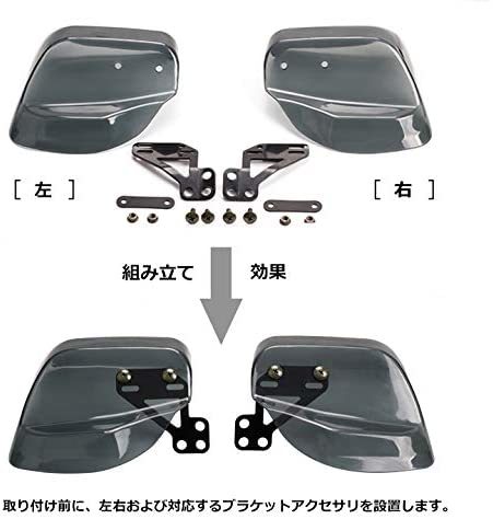 【大特価】ナックルガード 汎用 バイク スクーター TYPE2 スモーク バイザー ハンドガード ハンドルカバー 風防 雨除け 防寒対策拍卖