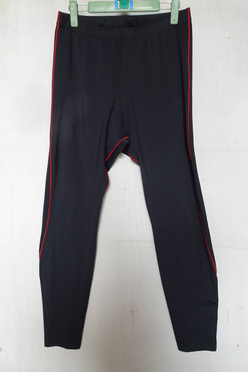 WORKMAN/ワークマン/品番11576/レギンスパンツ/スパッツ/赤ミシン糸ステッチ/スポーツ/アウトドア/黒/ブラック/LLサイズ(6/18R7)拍卖