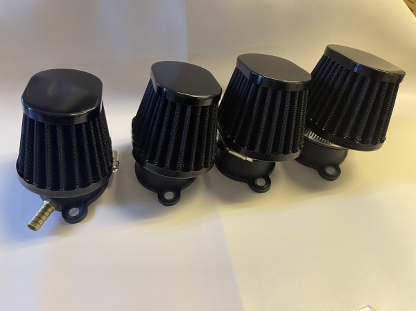 AE86などに AE101用4連スロットル エアクリアダプタ エアクリーナー黒 斜め出し 4スロ 3Dプリンタ制作 PC製 ブローバイ2個処理 車検OK拍卖