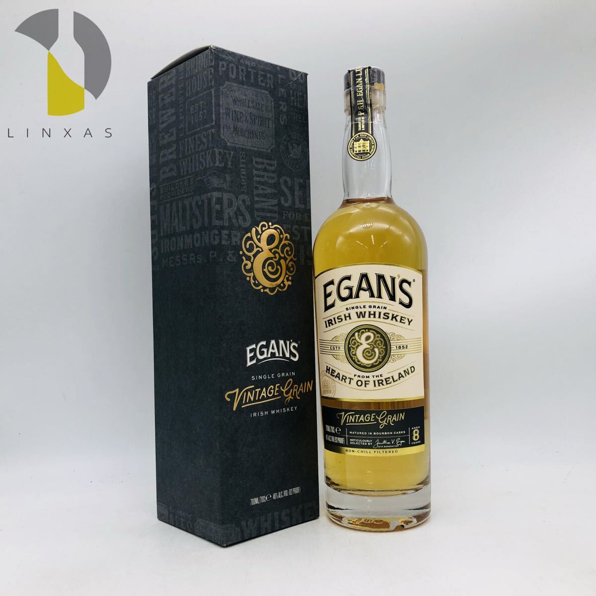 【【未開栓】EGAN’S イーガンズ ヴィンテージ グレーン 8年 700ml 46% アイリッシュウイスキー 箱付 AB0002524310拍卖