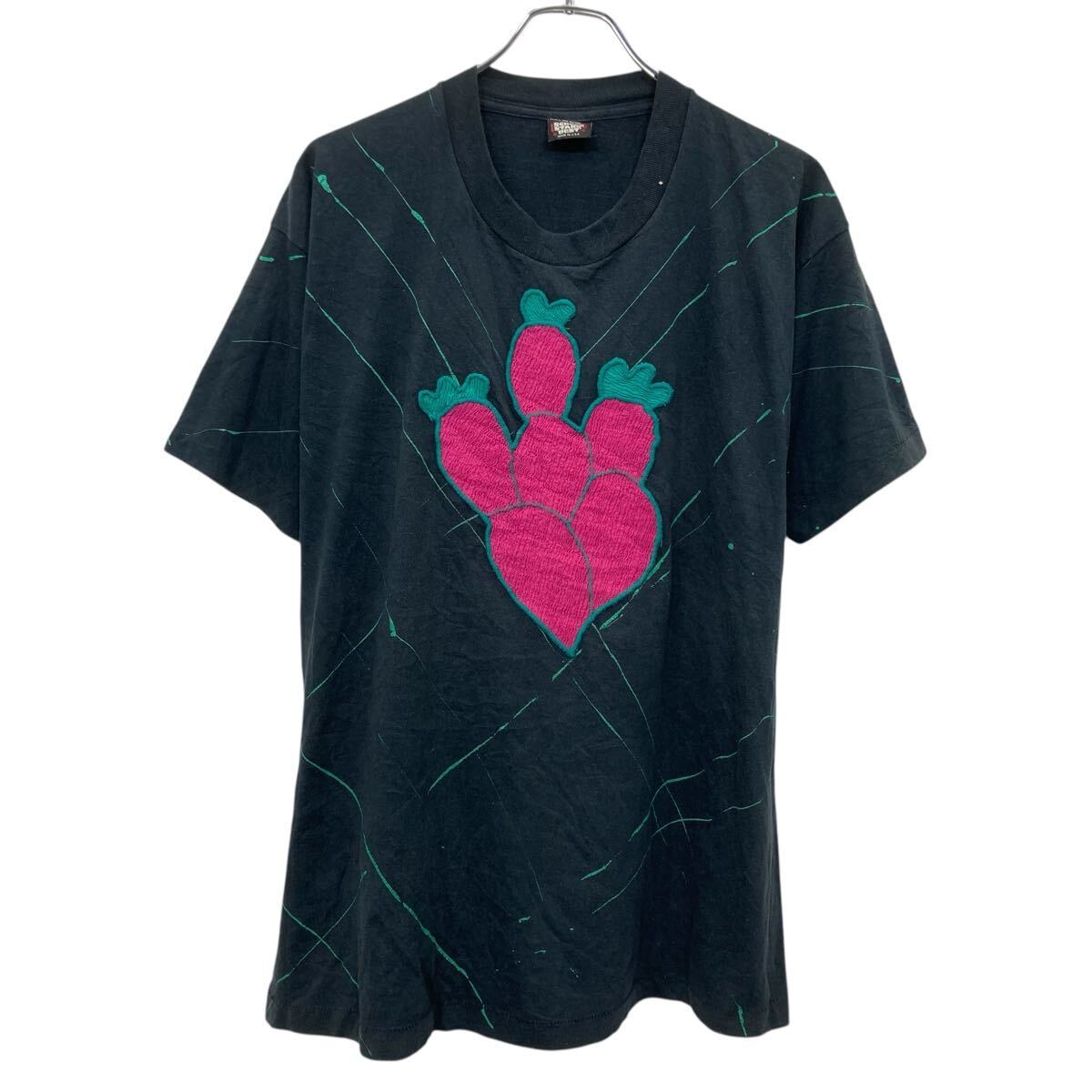 SCREEN STARS BEST 半袖 アップリケ Tシャツ XXL ブラック スクリーンスターズベスト プルオーバー 古着卸 アメリカ仕入 a705-6842拍卖