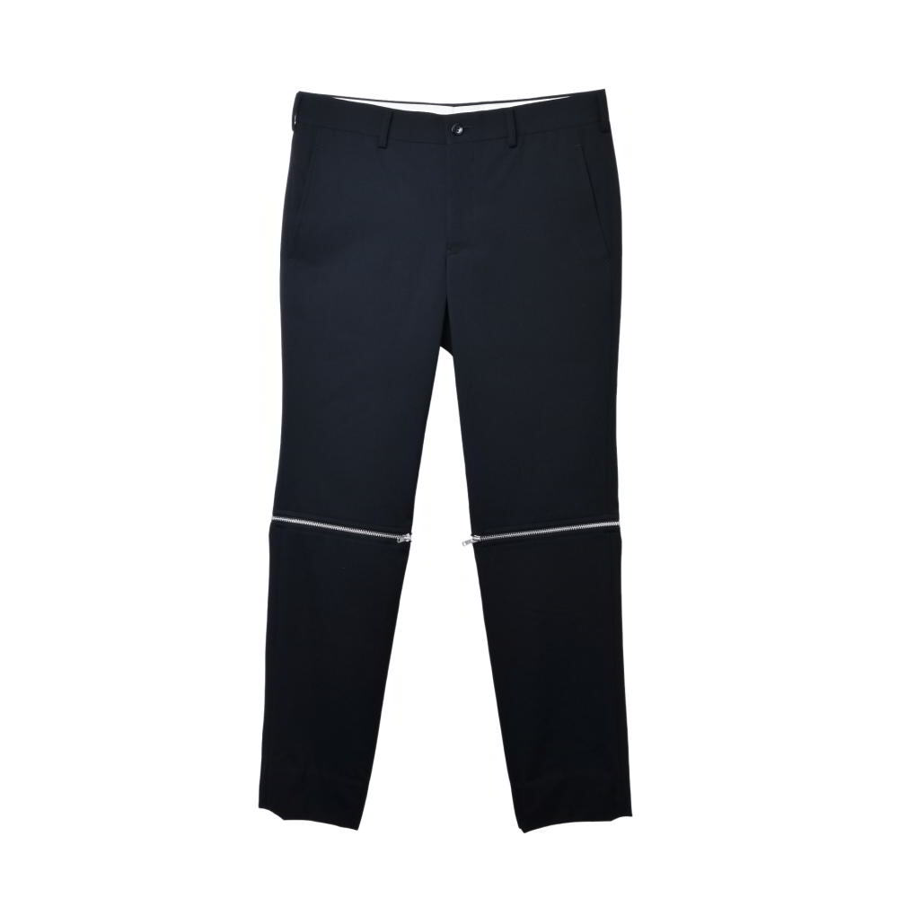 美品 COMME des GARCONS HOMME PLUS レッグジップ ウール パンツ S ブラック KL4BHKPB86拍卖