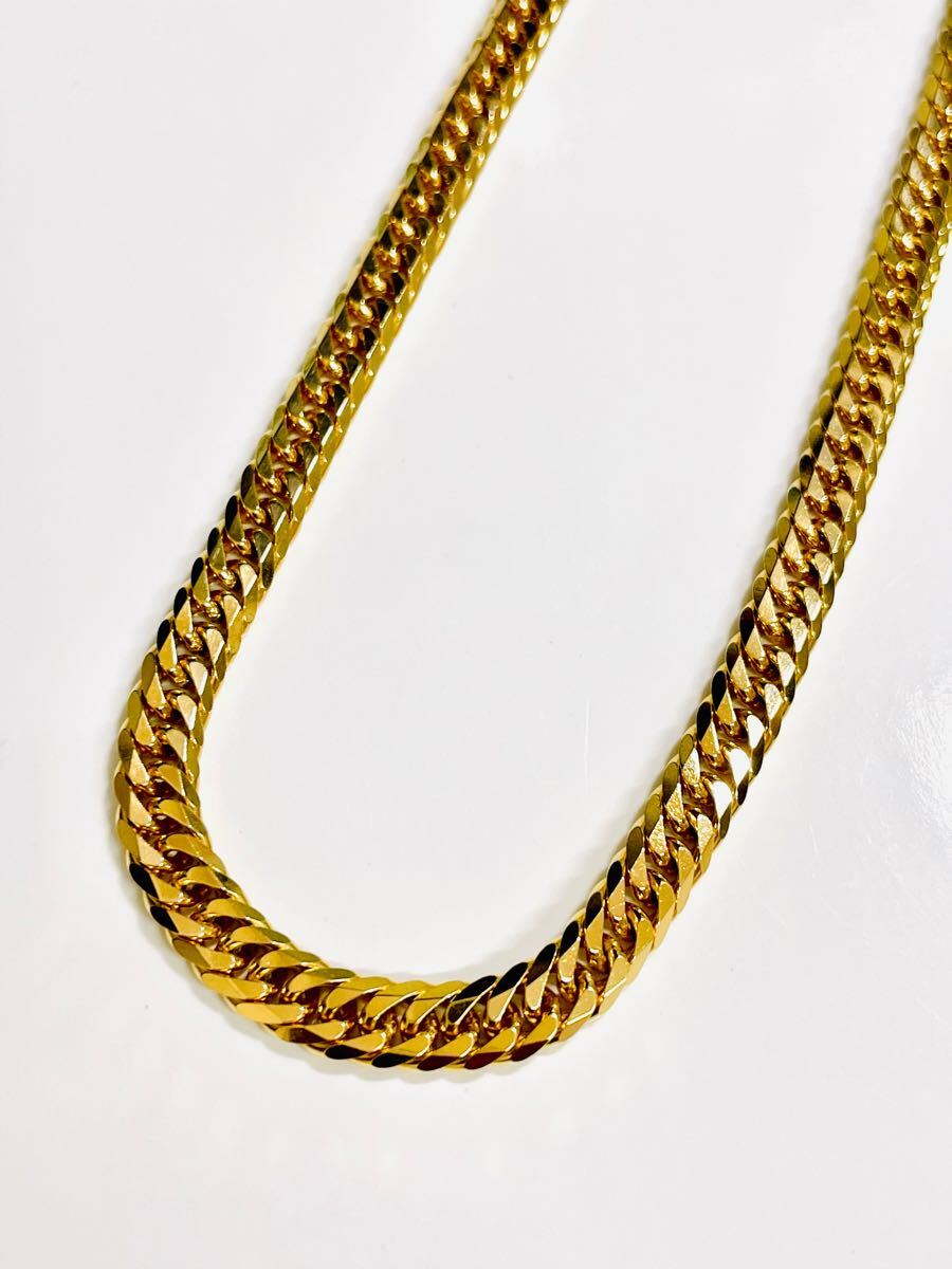 ☆K18 6面ダブルカット喜平チェーンネックレス 50.43g 51cm☆拍卖