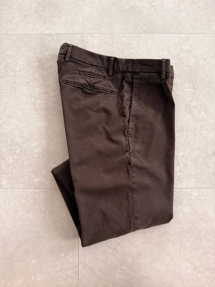 6337】新品4.6万【BRIGLIA 1949 / ブリリア 1949 44/30 秋冬 テンセルシルク4者混ウォッシュド加工素材】ウォッシュドダークブラウン拍卖