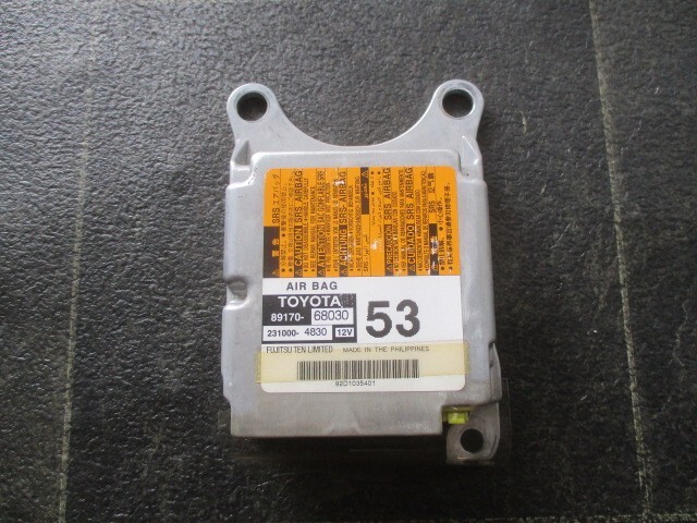 109390 DBA-ZGE20W ウィッシュ エアバッグ コンピューター CPU 89170-68030 平成22年5月 【チェックランプOK】拍卖