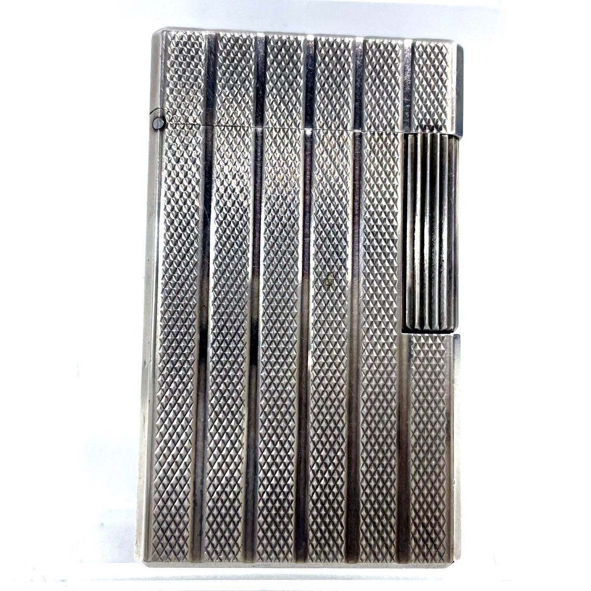 【16110】 デュポン ガスライター シルバー ゴールド ガス無し 石無し 火花 着火確認未実地 現状品拍卖