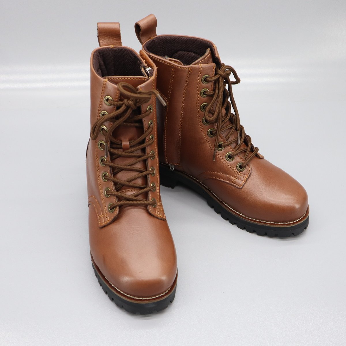 ★26332 DAYTONA デイトナ HBS-007 ミドルブーツ レースアップ フルグレインレザー 茶/ブラウン 25.0 レディース ブーツ 250509RE0125拍卖
