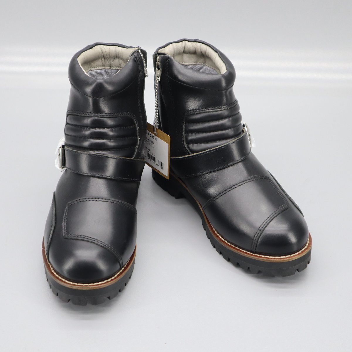 ★38014 DAYTONA デイトナ DS-002AA シャーリングライドブーツ フルグレインレザー サイドジップ 黒/ブラック 25.5 250509RE0181拍卖