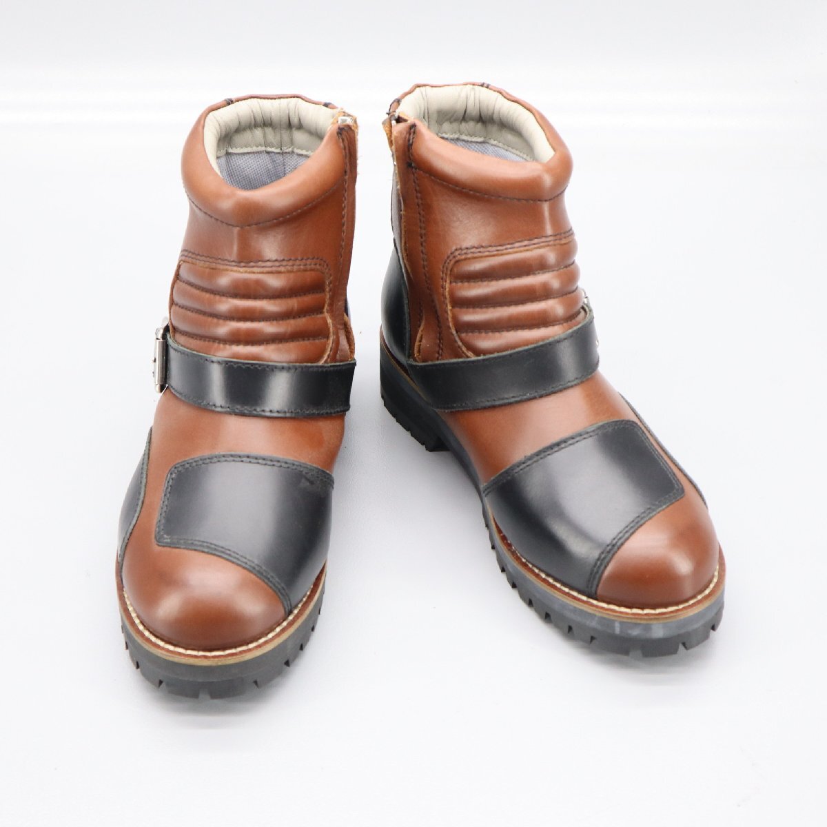 ★38104 DAYTONA デイトナ DS-002AA シャーリングライドブーツ フルグレインレザー サイドジップ /ブラウンブラック 24.0 250509RE0197拍卖