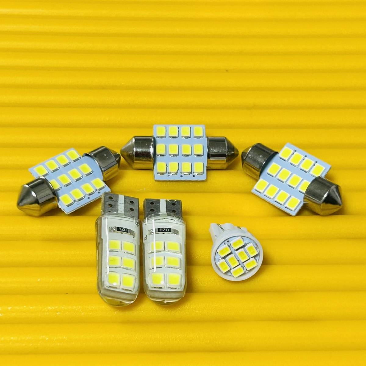 車検対応◇爆連!JF1/2 N-BOX T10 LED ルームランプ ポジション ナンバー灯 6個セット ホワイト ホンダ拍卖