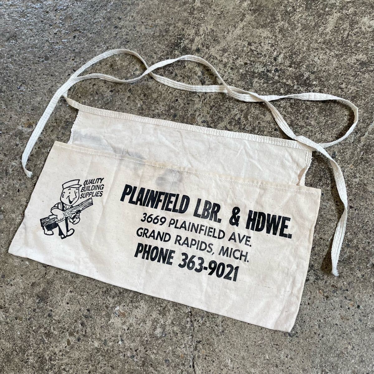 【vintage】ワークエプロン ウォールポケット アドバタイジング antique 店舗ディスプレイ us 古着 アンティーク ヴィンテージ サコッシュ拍卖